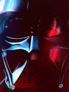 photo illustration of Darth Vader in close-up